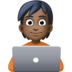 Technologist: Dark Skin Tone Emoji Copy Paste ― 🧑🏿‍💻 - facebook