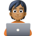 Technologist: Medium-dark Skin Tone Emoji Copy Paste ― 🧑🏾‍💻 - facebook