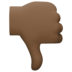 Thumbs Down: Dark Skin Tone Emoji Copy Paste ― 👎🏿 - facebook