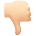 Thumbs Down: Light Skin Tone Emoji Copy Paste ― 👎🏻 - facebook