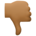 Thumbs Down: Medium-dark Skin Tone Emoji Copy Paste ― 👎🏾 - facebook