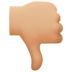 Thumbs Down: Medium-light Skin Tone Emoji Copy Paste ― 👎🏼 - facebook