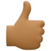 Thumbs Up: Medium-dark Skin Tone Emoji Copy Paste ― 👍🏾 - facebook