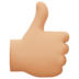 Thumbs Up: Medium-light Skin Tone Emoji Copy Paste ― 👍🏼 - facebook