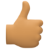 Thumbs Up: Medium Skin Tone Emoji Copy Paste ― 👍🏽 - facebook