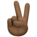Victory Hand: Dark Skin Tone Emoji Copy Paste ― ✌🏿 - facebook