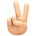 Victory Hand: Light Skin Tone Emoji Copy Paste ― ✌🏻 - facebook