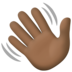 Waving Hand: Dark Skin Tone Emoji Copy Paste ― 👋🏿 - facebook