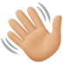 Waving Hand: Medium-light Skin Tone Emoji Copy Paste ― 👋🏼 - facebook