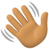 Waving Hand: Medium Skin Tone Emoji Copy Paste ― 👋🏽 - facebook