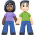 Woman And Man Holding Hands: Dark Skin Tone, Light Skin Tone Emoji Copy Paste ― 👩🏿‍🤝‍👨🏻 - facebook