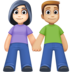 Woman And Man Holding Hands: Light Skin Tone, Medium-light Skin Tone Emoji Copy Paste ― 👩🏻‍🤝‍👨🏼 - facebook