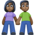 Woman And Man Holding Hands: Dark Skin Tone Emoji Copy Paste ― 👫🏿 - facebook