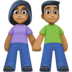 Woman And Man Holding Hands: Medium-dark Skin Tone Emoji Copy Paste ― 👫🏾 - facebook