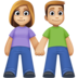 Woman And Man Holding Hands: Medium-light Skin Tone Emoji Copy Paste ― 👫🏼 - facebook