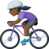 Woman Biking: Dark Skin Tone Emoji Copy Paste ― 🚴🏿‍♀ - facebook