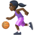 Woman Bouncing Ball: Dark Skin Tone Emoji Copy Paste ― ⛹🏿‍♀ - facebook