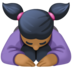 Woman Bowing: Medium-dark Skin Tone Emoji Copy Paste ― 🙇🏾‍♀ - facebook