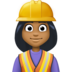 Woman Construction Worker: Medium-dark Skin Tone Emoji Copy Paste ― 👷🏾‍♀ - facebook