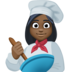 Woman Cook: Dark Skin Tone Emoji Copy Paste ― 👩🏿‍🍳 - facebook