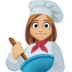 Woman Cook: Medium-light Skin Tone Emoji Copy Paste ― 👩🏼‍🍳 - facebook