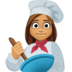 Woman Cook: Medium Skin Tone Emoji Copy Paste ― 👩🏽‍🍳 - facebook