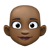 Woman: Dark Skin Tone, Bald Emoji Copy Paste ― 👩🏿‍🦲 - facebook