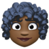 Woman: Dark Skin Tone, Curly Hair Emoji Copy Paste ― 👩🏿‍🦱 - facebook