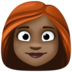 Woman: Dark Skin Tone, Red Hair Emoji Copy Paste ― 👩🏿‍🦰 - facebook