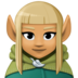 Woman Elf: Medium Skin Tone Emoji Copy Paste ― 🧝🏽‍♀ - facebook