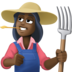 Woman Farmer: Dark Skin Tone Emoji Copy Paste ― 👩🏿‍🌾 - facebook