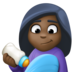 Woman Feeding Baby: Dark Skin Tone Emoji Copy Paste ― 👩🏿‍🍼 - facebook