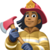 Woman Firefighter: Medium-dark Skin Tone Emoji Copy Paste ― 👩🏾‍🚒 - facebook