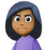 Woman Frowning: Medium-dark Skin Tone Emoji Copy Paste ― 🙍🏾‍♀ - facebook