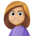 Woman Frowning: Medium-light Skin Tone Emoji Copy Paste ― 🙍🏼‍♀ - facebook