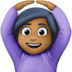 Woman Gesturing OK: Medium-dark Skin Tone Emoji Copy Paste ― 🙆🏾‍♀ - facebook