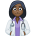 Woman Health Worker: Dark Skin Tone Emoji Copy Paste ― 👩🏿‍⚕ - facebook