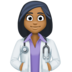 Woman Health Worker: Medium-dark Skin Tone Emoji Copy Paste ― 👩🏾‍⚕ - facebook