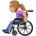 Woman In Manual Wheelchair: Medium-light Skin Tone Emoji Copy Paste ― 👩🏼‍🦽 - facebook