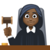 Woman Judge: Dark Skin Tone Emoji Copy Paste ― 👩🏿‍⚖ - facebook