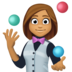 Woman Juggling: Medium Skin Tone Emoji Copy Paste ― 🤹🏽‍♀ - facebook