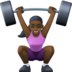 Woman Lifting Weights: Dark Skin Tone Emoji Copy Paste ― 🏋🏿‍♀ - facebook