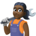 Woman Mechanic: Dark Skin Tone Emoji Copy Paste ― 👩🏿‍🔧 - facebook