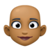 Woman: Medium-dark Skin Tone, Bald Emoji Copy Paste ― 👩🏾‍🦲 - facebook