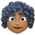 Woman: Medium-dark Skin Tone, Curly Hair Emoji Copy Paste ― 👩🏾‍🦱 - facebook