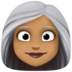 Woman: Medium-dark Skin Tone, White Hair Emoji Copy Paste ― 👩🏾‍🦳 - facebook