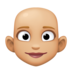 Woman: Medium-light Skin Tone, Bald Emoji Copy Paste ― 👩🏼‍🦲 - facebook