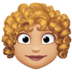 Woman: Medium-light Skin Tone, Curly Hair Emoji Copy Paste ― 👩🏼‍🦱 - facebook