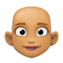 Woman: Medium Skin Tone, Bald Emoji Copy Paste ― 👩🏽‍🦲 - facebook