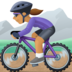 Woman Mountain Biking: Medium Skin Tone Emoji Copy Paste ― 🚵🏽‍♀ - facebook